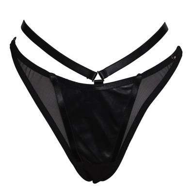 Shop Something Wicked Mia Leather & Mesh Thong