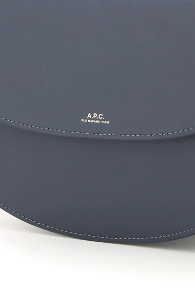 Shop Apc A.p.c. Geneve Crossbody Bag In Bleu Ardoise