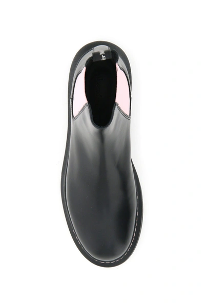 Shop Alexander Mcqueen Chelsea Hybrid Boots In Blk Su Pink Blk