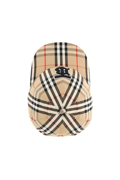 Shop Burberry Vintage Check Baseball Cap Tb In Archive Beige Ip Chk