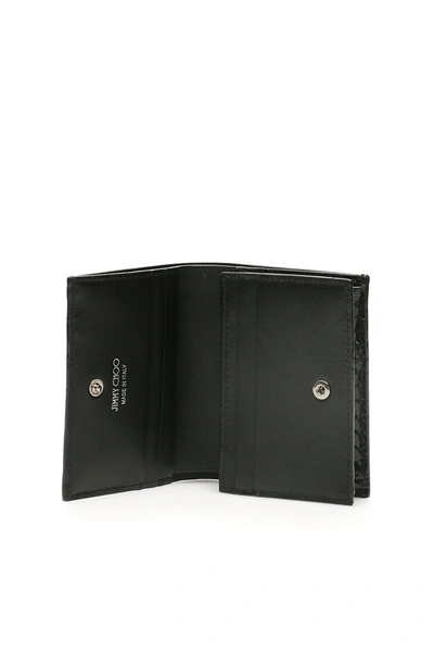 Jimmy Choo Monogram Hanne Wallet In Black