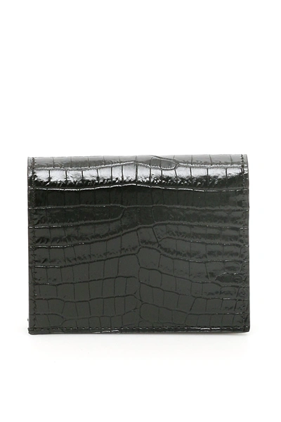 Jimmy Choo Monogram Hanne Wallet In Black