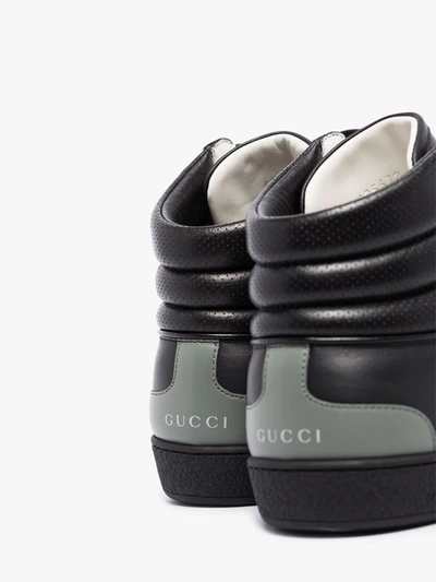 Shop Gucci 'ace' High-top-sneakers In Schwarz