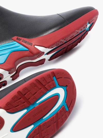 Raf Simons Cylon High-top Leather Sneakers In Black