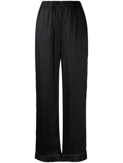 Shop Balmain Geometric Pattern Pajama Bottoms In Black