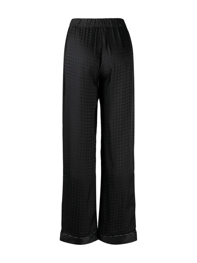 Shop Balmain Geometric Pattern Pajama Bottoms In Black