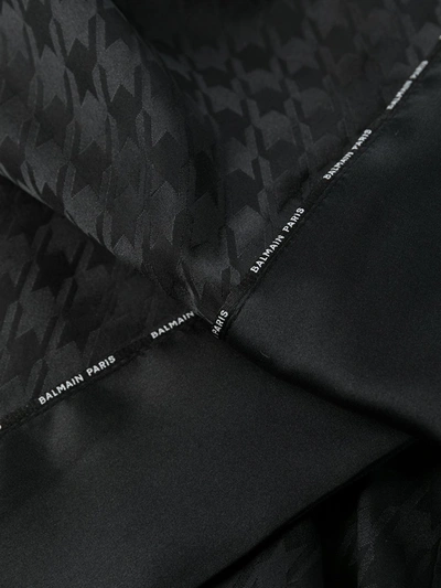 Shop Balmain Geometric Pattern Pajama Bottoms In Black