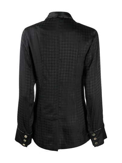 Balmain Geometric Pattern Pajama Top In Black