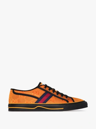 Shop Gucci Off The Grid Gg Tennis 1977 Sneakers In Orange