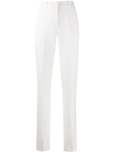 Shop Essentiel Antwerp Veus Straight-leg Trousers In White