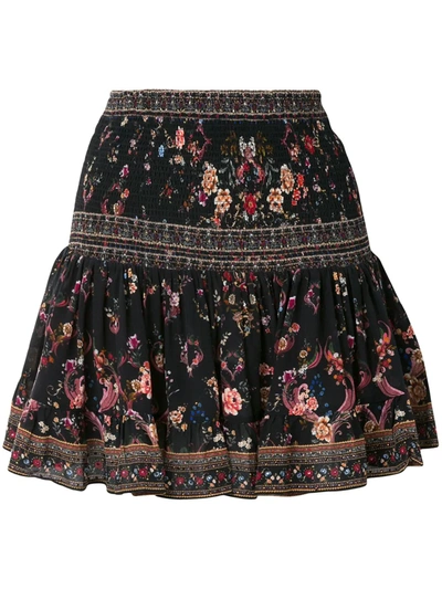 Shop Camilla Shirred Waist Skirt In Black