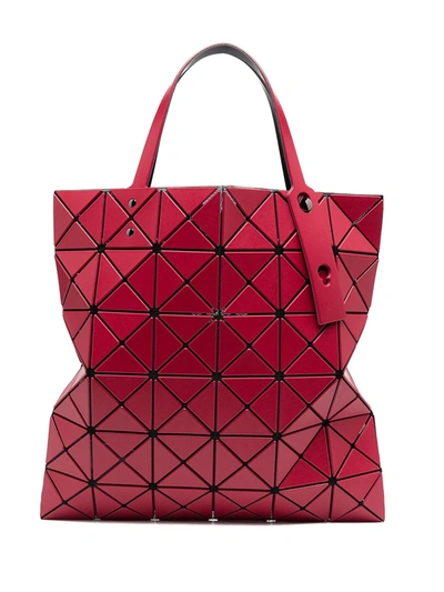 Shop Issey Miyake Lucent Matte-2 Tote Bag In Red