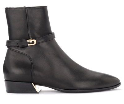 Shop Furla Grace Ankle Boot In Black Leather In Nero