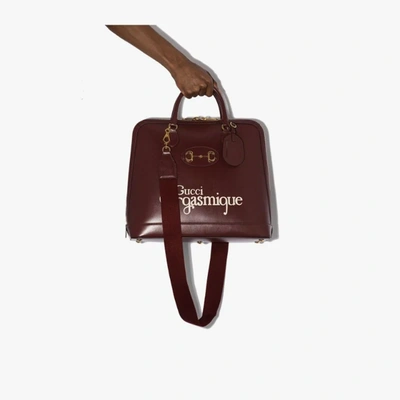 Shop Gucci 1955 Horsebit Duffle Bag In Brown