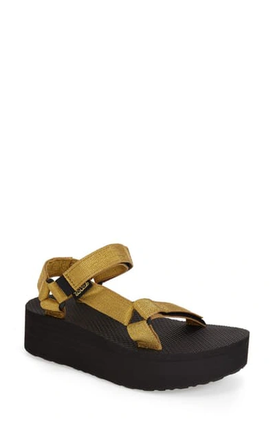 Shop Teva 'universal' Flatform Sandal In Gold