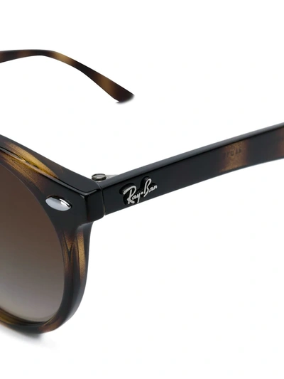 Shop Ray-ban Junior Round Frame Sunglasses In Brown