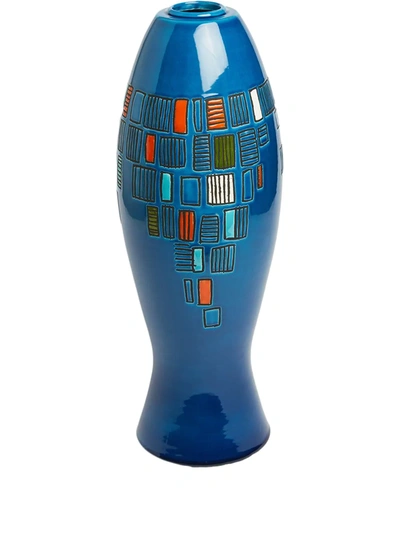 Shop Bitossi Ceramiche Capogrossi Vase In Blue