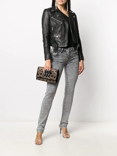 Philipp Plein Mid-rise Skinny Jeans In Grey