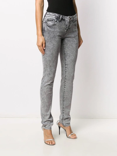 Philipp Plein Mid-rise Skinny Jeans In Grey