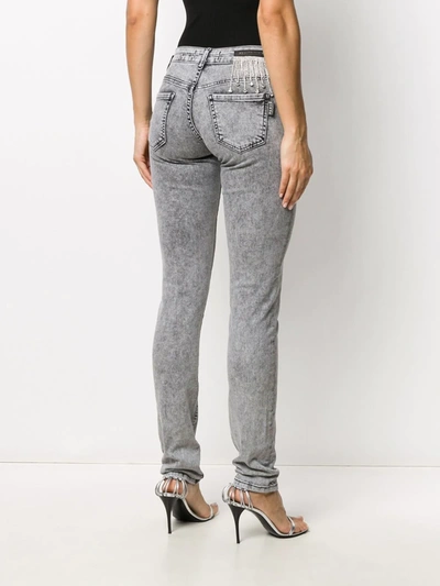 Philipp Plein Mid-rise Skinny Jeans In Grey