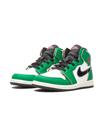 Shop Jordan Air  1 Retro High Og "lucky Green" Sneakers In White