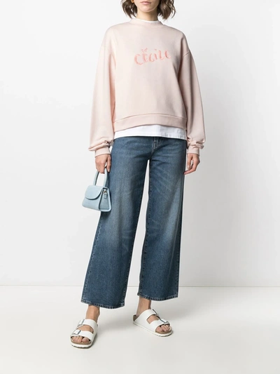 Shop Etre Cecile Alexis Logo-embroidered Sweatshirt In Pink