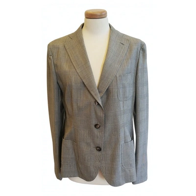 Pre-owned Tonello Wool Short Vest In Grey