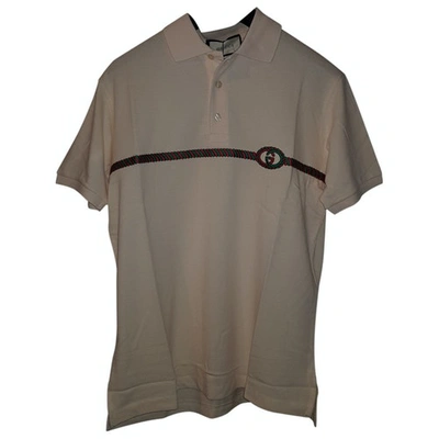 Pre-owned Gucci Beige Cotton Polo Shirts