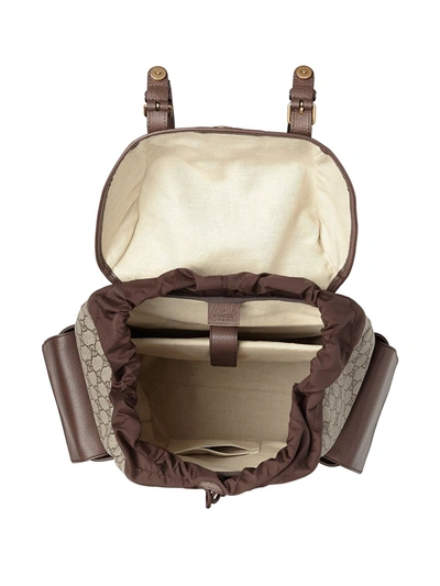 Shop Gucci Ophidia Gg Supreme Backpack In Beige