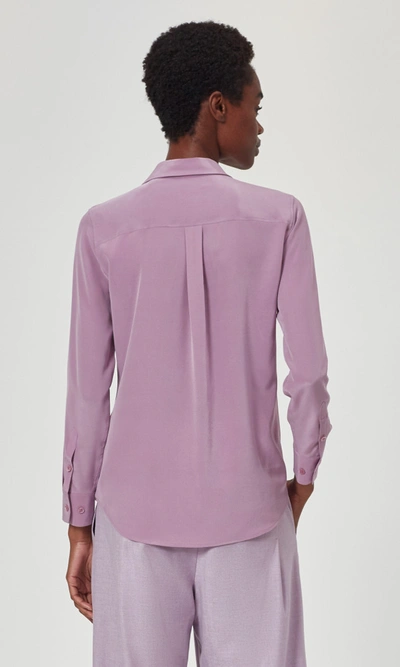 Shop Equipment Slim Signature Silk Shirt In Valerian