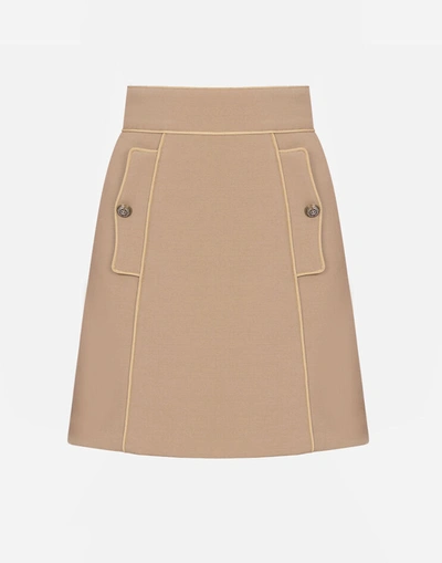 Shop Dolce & Gabbana Short Woolen Skirt