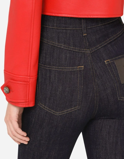 Shop Dolce & Gabbana Short Leather Jacket