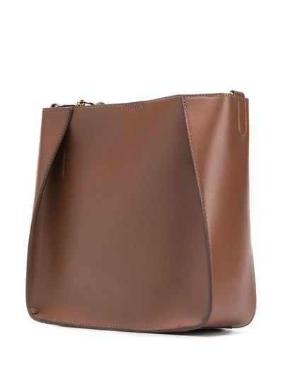 Shop Stella Mccartney Stella Logo Mini Shoulder Bag In Brown