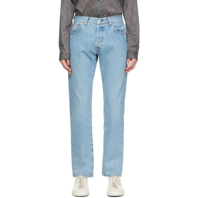 Levi S Levis Made And Crafted Blue Light Wash 501 93 Straight Jeans In Wheeler Modesens