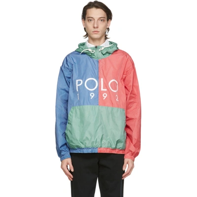 Shop Polo Ralph Lauren Multicolor Polo 1992 Windbreaker Jacket In Grn/blu/red