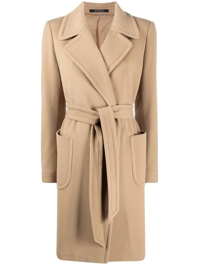 Shop Tagliatore Dolly Belted Trench Coat In Neutrals