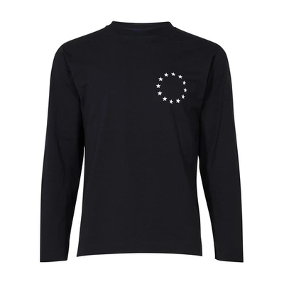 Shop Etudes Studio Long Sleeves T-shirt Wonder Europa In Black