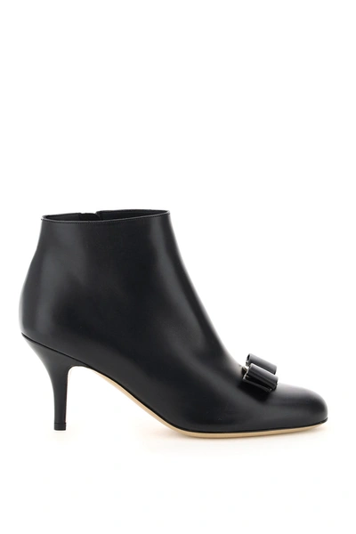 Shop Ferragamo Longi Ankle Boots In Nero (black)