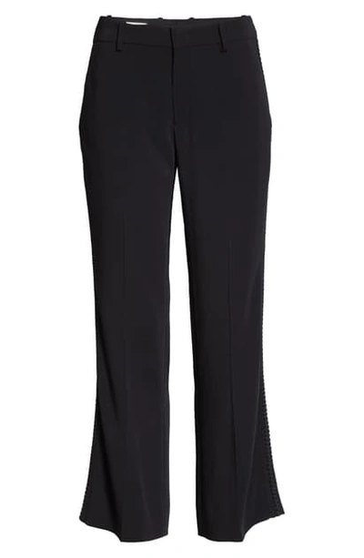 Shop Gucci Stretch Cady Ankle Bootcut Pants In Black