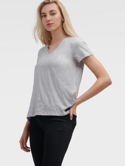 Dkny Women's Beaded T-shirt - In Light Grey ModeSens