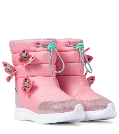 Shop Sophia Webster Mini Riva Snow Boots In Pink