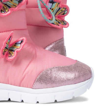 Shop Sophia Webster Mini Riva Snow Boots In Pink