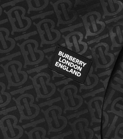 Shop Burberry Alisia Monogram Bonded Jersey Dress In Black