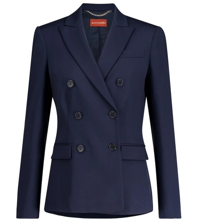 Altuzarra Indiana Double-breasted Tailored Jacket In Blue