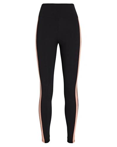 Shop Lanston Zen Striped Leggings In Black