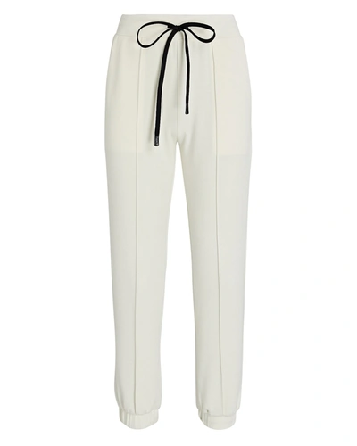 Shop Lanston Pintuck Jersey Joggers In Ivory