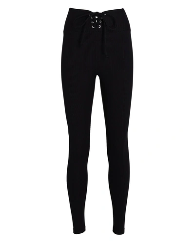 Shop Year Of Ours Ribbed Football Leggings In Black