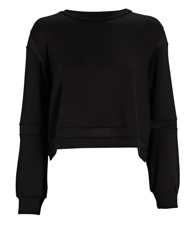 Shop Lanston Overland Mesh-trimmed Sweatshirt In Black