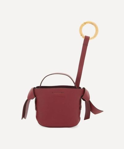 Shop Acne Studios Musubi Keychain In Burgundy