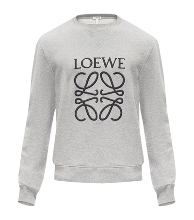 Shop Loewe Embroidered Anagram Sweatshirt